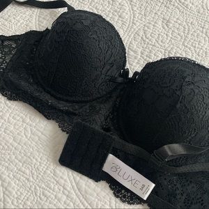 3 FOR $35 - B.Luxe Black Lace Push Up Bra